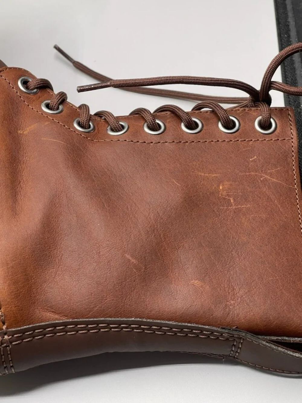 Sorel 1964 Premium‎ Duck Boots Brown Waterproof Leather Size 8.5 Oxford Tan